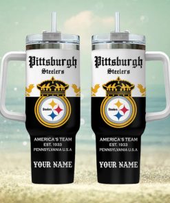 Pittsburgh Steelers Personalized NFL Corona Extra 40oz Stanley Tumbler