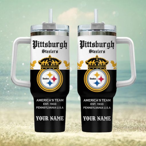 Pittsburgh Steelers Personalized NFL Corona Extra 40oz Stanley Tumbler