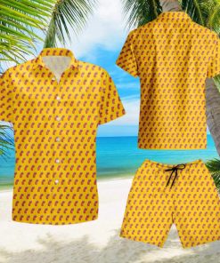 Pokemon Cute Pattern Yellow Hawaiian Shirt And Short For Men Women