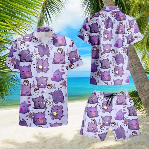 Pokemon Gengar Hawaiian Shirt And Short