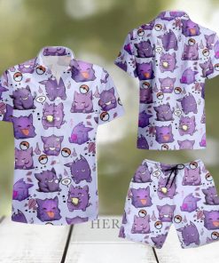 Pokemon Gengar Hawaiian Shirt And Short