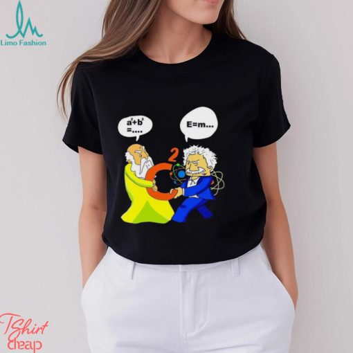 Pythagoras Vs Einstein Funny Math Science Shirt