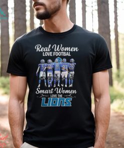 Real Women Love Football Smart Women Love The Detroit Lions 2023 NFC Championship Signatures Shirts