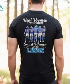 Real Women Love Football Smart Women Love The Detroit Lions 2023 NFC Championship Signatures Shirts