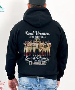 Real Women Love Softball Smart Women Love The Seminoles Shirt