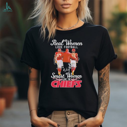 Real Women love Football Smart Women love the Kansas City Chiefs Super Bowl LVIII 2024 Signatures Shirt