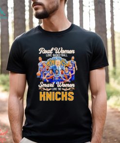 Real women love basketball smart women love the Knicks signatures shirt