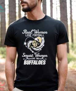 Real women love football smart women love the Colorado Buffaloes glitter logo shirt