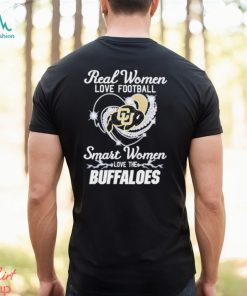 Real women love football smart women love the Colorado Buffaloes glitter logo shirt