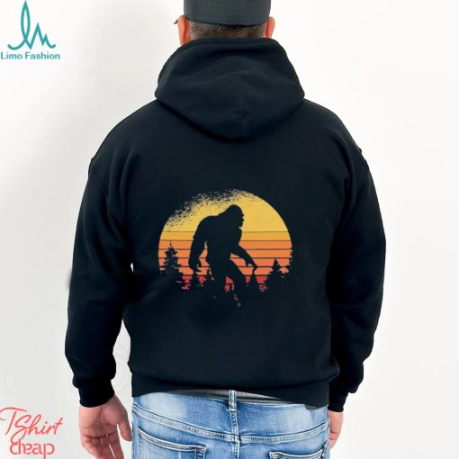 Retro Bigfoot Believer Silhouette Sasquatch Hide And Seek Vintage Shirt