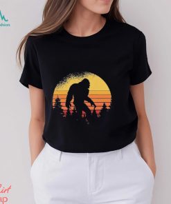 Retro Bigfoot Believer Silhouette Sasquatch Hide And Seek Vintage Shirt