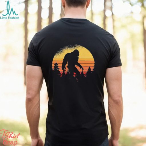 Retro Bigfoot Believer Silhouette Sasquatch Hide And Seek Vintage Shirt