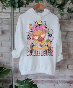 Retro One Boujee Heifer Easter Cow shirt