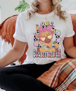 Retro One Boujee Heifer Easter Cow shirt