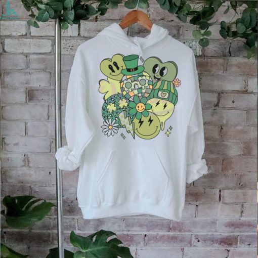 Retro Patricks Day Shamrock Smiley Face shirt