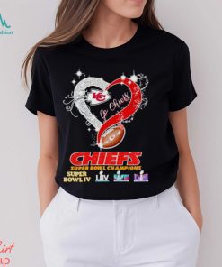 Rhinestone heart Kansas City Chiefs Super Bowl Champions shirt