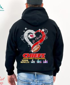 Rhinestone heart Kansas City Chiefs Super Bowl Champions shirt
