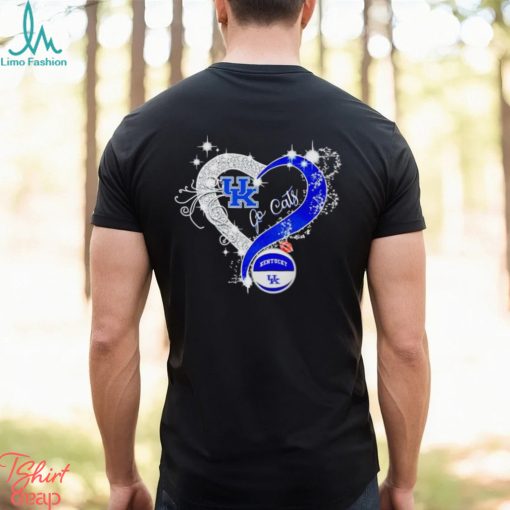Rhinestone heart Kentucky Wildcats go Cats shirt