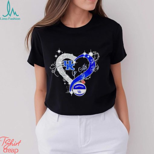 Rhinestone heart Kentucky Wildcats go Cats shirt