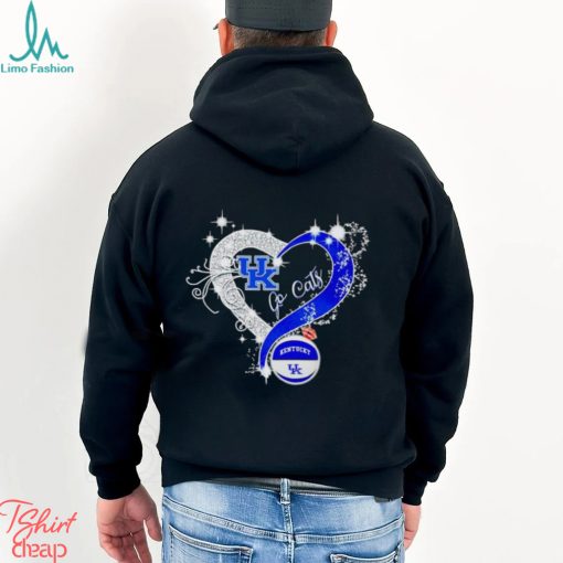 Rhinestone heart Kentucky Wildcats go Cats shirt