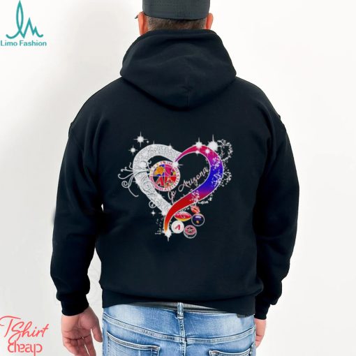 Rhinestone heart go Arizona shirt