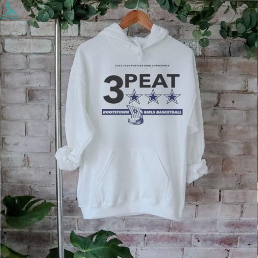 Rootstown Girls Basketball 3 Peat 2023 2024 Portage Trail Conference Championship Shirt