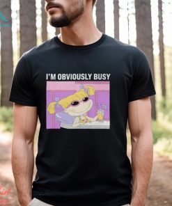 Rugrats Angelica I’m Obviously Busy Distressed Panel shirt
