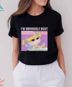 Rugrats Angelica I’m Obviously Busy Distressed Panel shirt