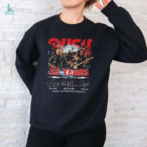 Rush 56 Years 1968 2024 Thank You For The Memories Signatures Shirt