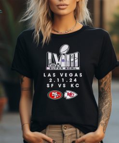 SF 49ers Vs KC Chiefs Super Bowl LVIII Las Vegas shirt