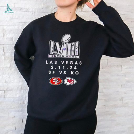 SF 49ers Vs KC Chiefs Super Bowl LVIII Las Vegas shirt