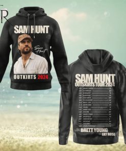 Sam Hunt Outskirts Tour 2024 With Brett Young & Lily Rose 3D Unisex Hoodie