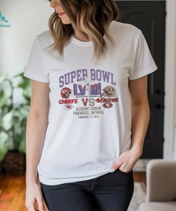 San Francisco 49Ers Vs Kansas City Chiefs 2024 Super Bowl Lviii Allegiant Stadium Tee Shirt
