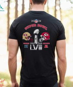 San Francisco 49Ers Vs Kansas City Chiefs NFL 2024 Super Bowl Lviii Helmet Shirt