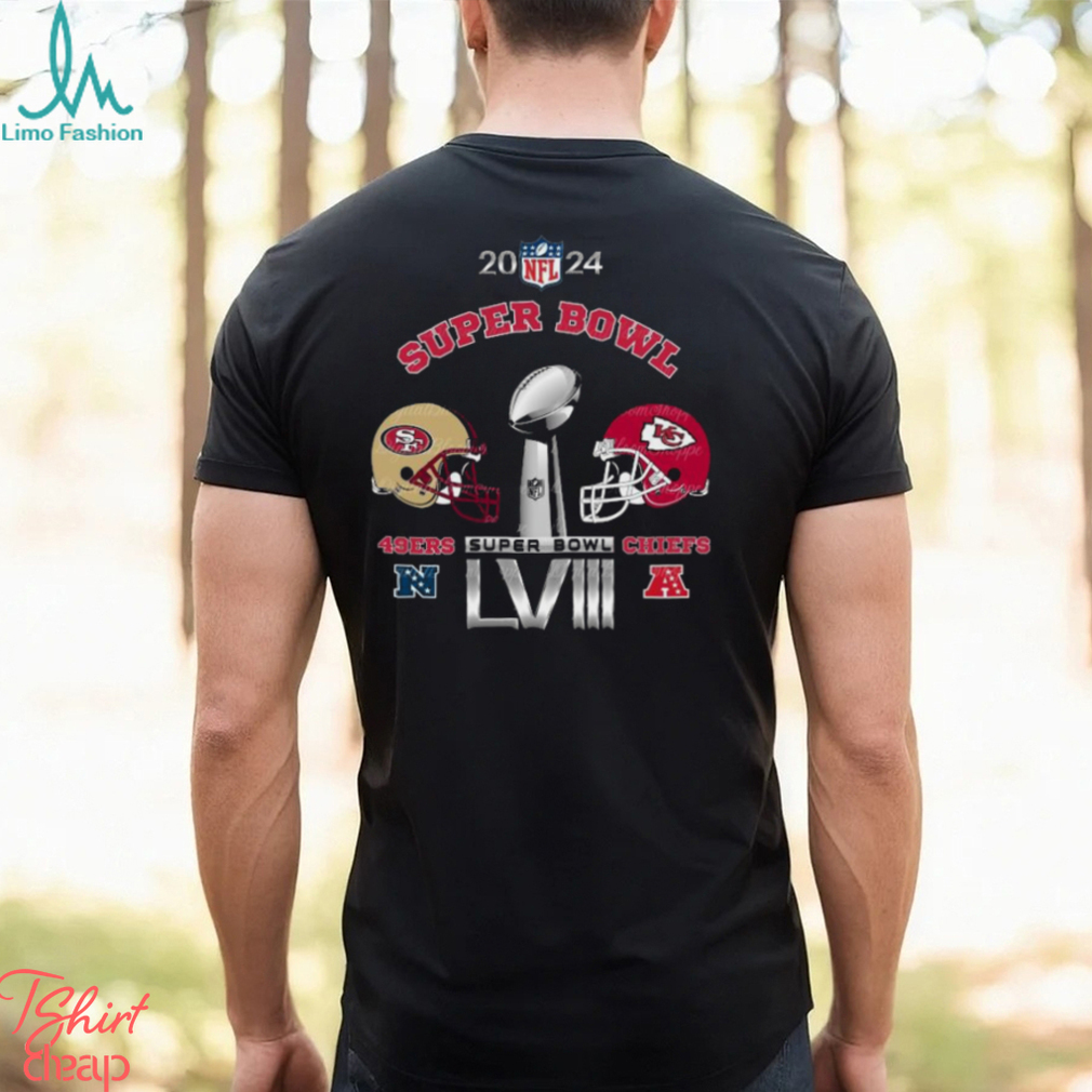 San Francisco 49Ers Vs Kansas City Chiefs NFL 2024 Super Bowl Lviii Helmet Shirt San Francisco 49Ers Vs Kansas City Chiefs NFL 2024 Super Bowl Lviii Helmet Shirt