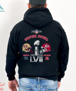 San Francisco 49Ers Vs Kansas City Chiefs NFL 2024 Super Bowl Lviii Helmet Shirt