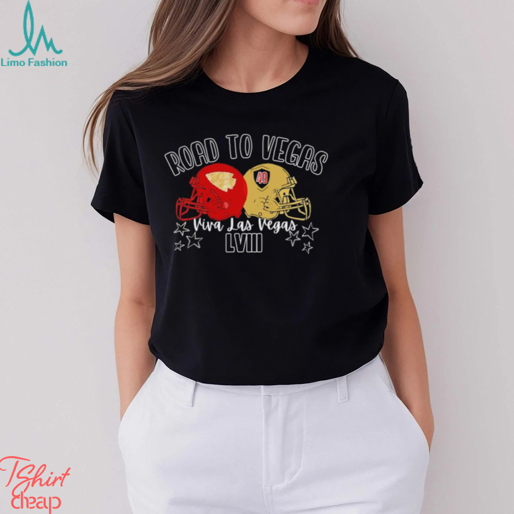 San Francisco 49Ers vs Kansas City Chiefs Road to Vegas Las Vegas Super Bowl Lviii Shirt San Francisco 49Ers vs Kansas City Chiefs Road to Vegas Las Vegas Super Bowl Lviii Shirt