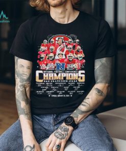 San Francisco 49ers 2023 2024 National Football Conference Champions Sunday, January 28 Signatures Shirt