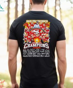 San Francisco 49ers 2024 Champions signatures shirt
