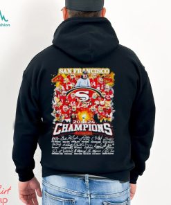 San Francisco 49ers 2024 Champions signatures shirt