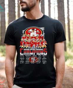San Francisco 49ers 2024 Nfc Champions Signatures Shirt
