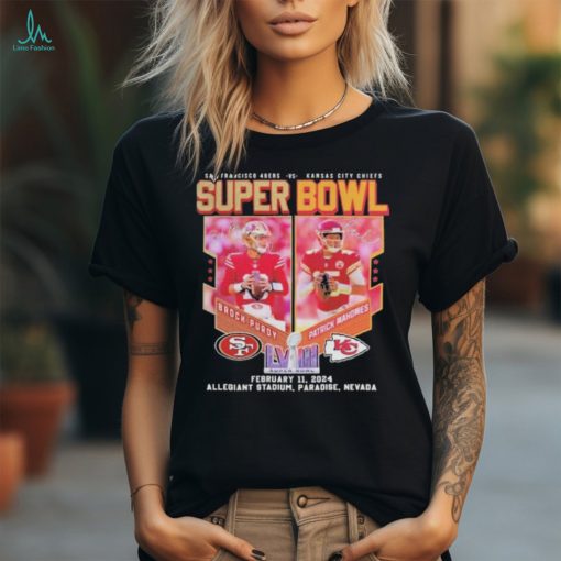 San Francisco 49ers And Kansas City Chiefs Super Bowl 2024 At Las Vegas Shirt