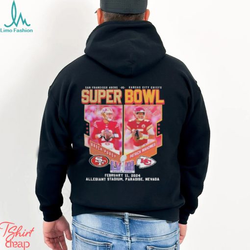 San Francisco 49ers And Kansas City Chiefs Super Bowl 2024 At Las Vegas Shirt