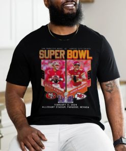 San Francisco 49ers And Kansas City Chiefs Super Bowl 2024 At Las Vegas T Shirts