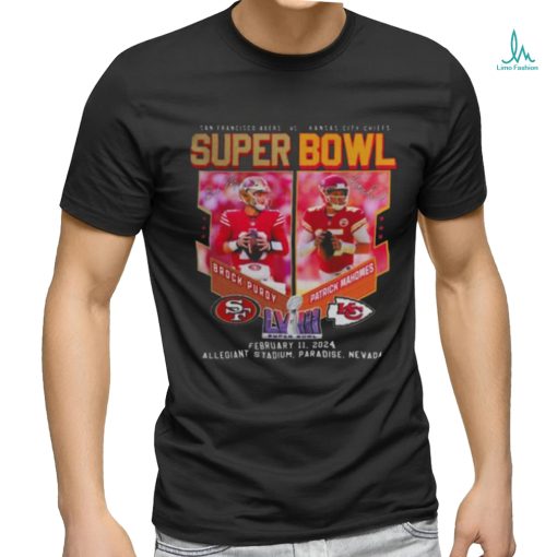 San Francisco 49ers And Kansas City Chiefs Super Bowl 2024 At Las Vegas T Shirts