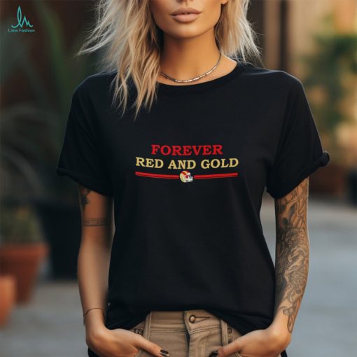 San Francisco 49ers Forever red and gold helmet shirt