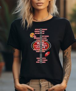 San Francisco 49ers names player celebrate victory helmet logo shirt