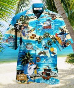 Shark Amazing Pirate Beach Bar Hawaiian Shirt