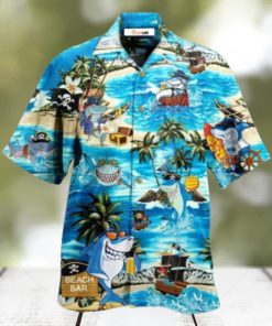 Shark Amazing Pirate Beach Bar Hawaiian Shirt