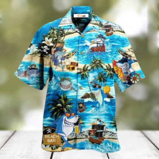 Shark Amazing Pirate Beach Bar Hawaiian Shirt